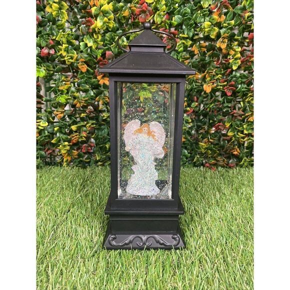 Ednacele Musical Snow Light Xmas Angel Lantern Plays Ring Christmas Bells TESTED - Picture 1 of 7